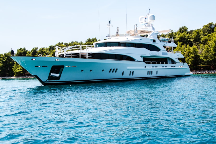 People relaxing on a luxury yacht at sea